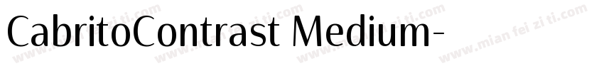 CabritoContrast Medium字体转换
